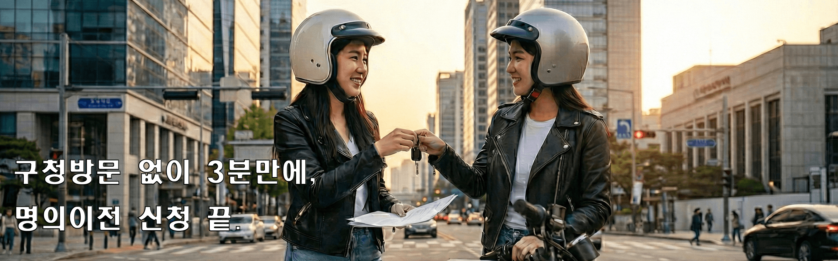 구청방문 없이 3분만에, 명의이전 신청 끝